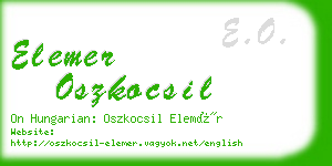 elemer oszkocsil business card